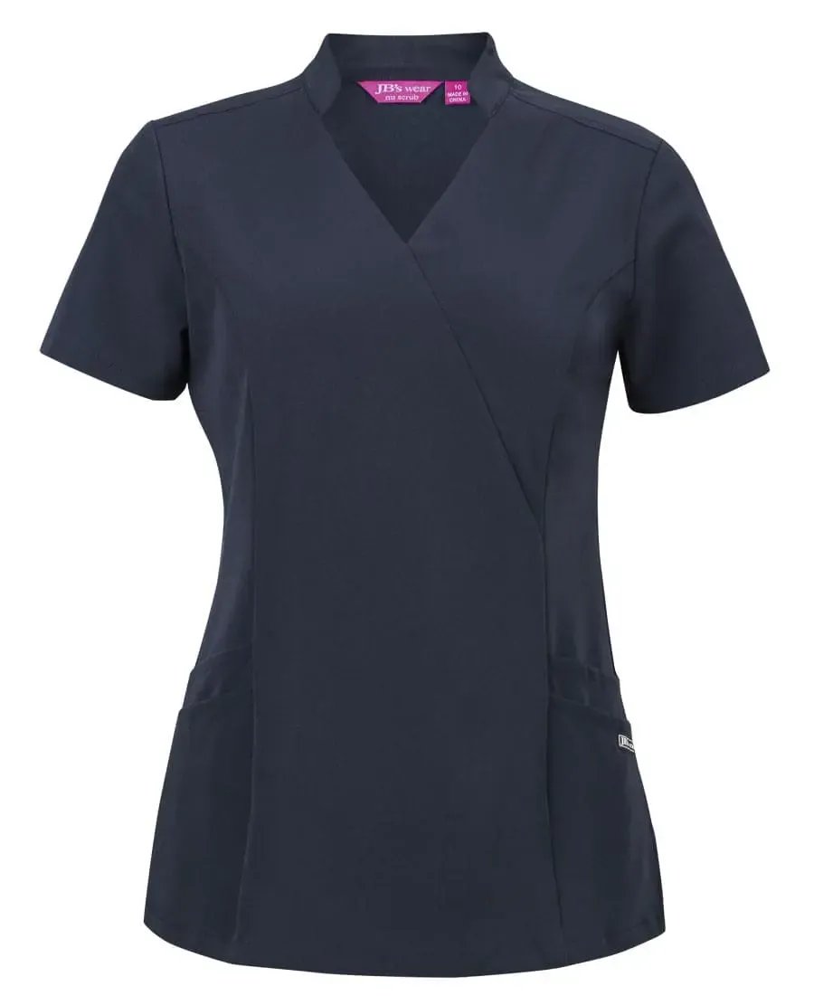 Jb's Women's Mandarin Collar Scrub Top 4SMT1